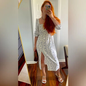 House of Harlow 1960 Blue Floral Midi Dress